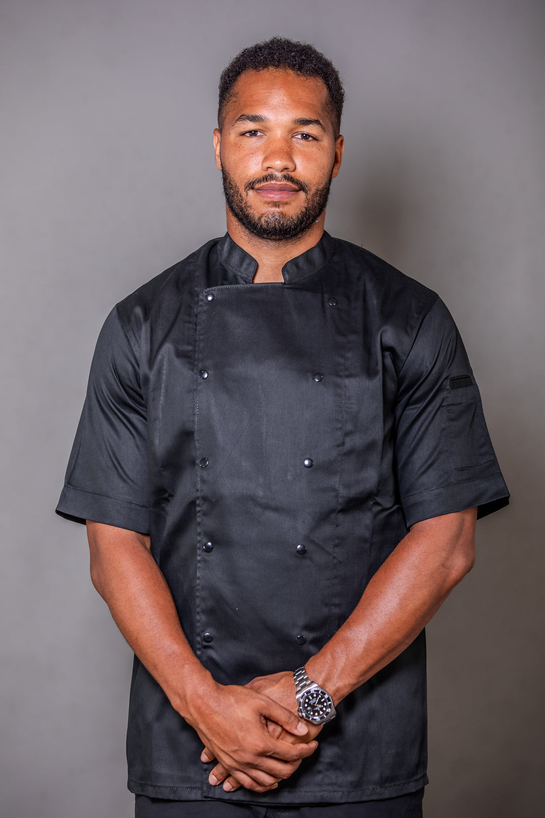 Double breasted closure Short sleeve Chef Coat