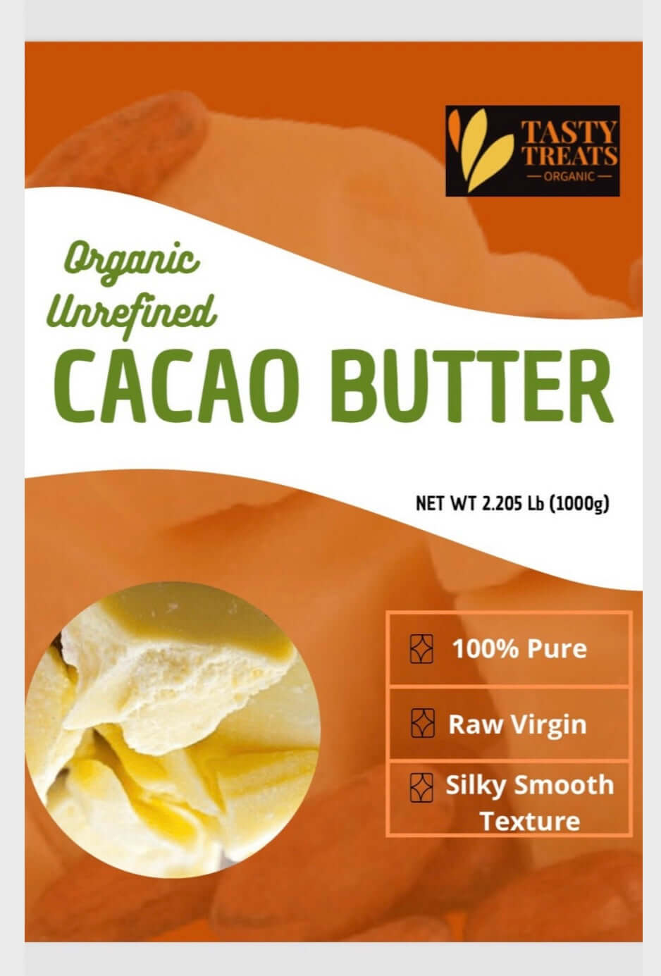 Organic Raw Cacao Butter | Organic Cacao Butter | Chef Uniforms Boutik